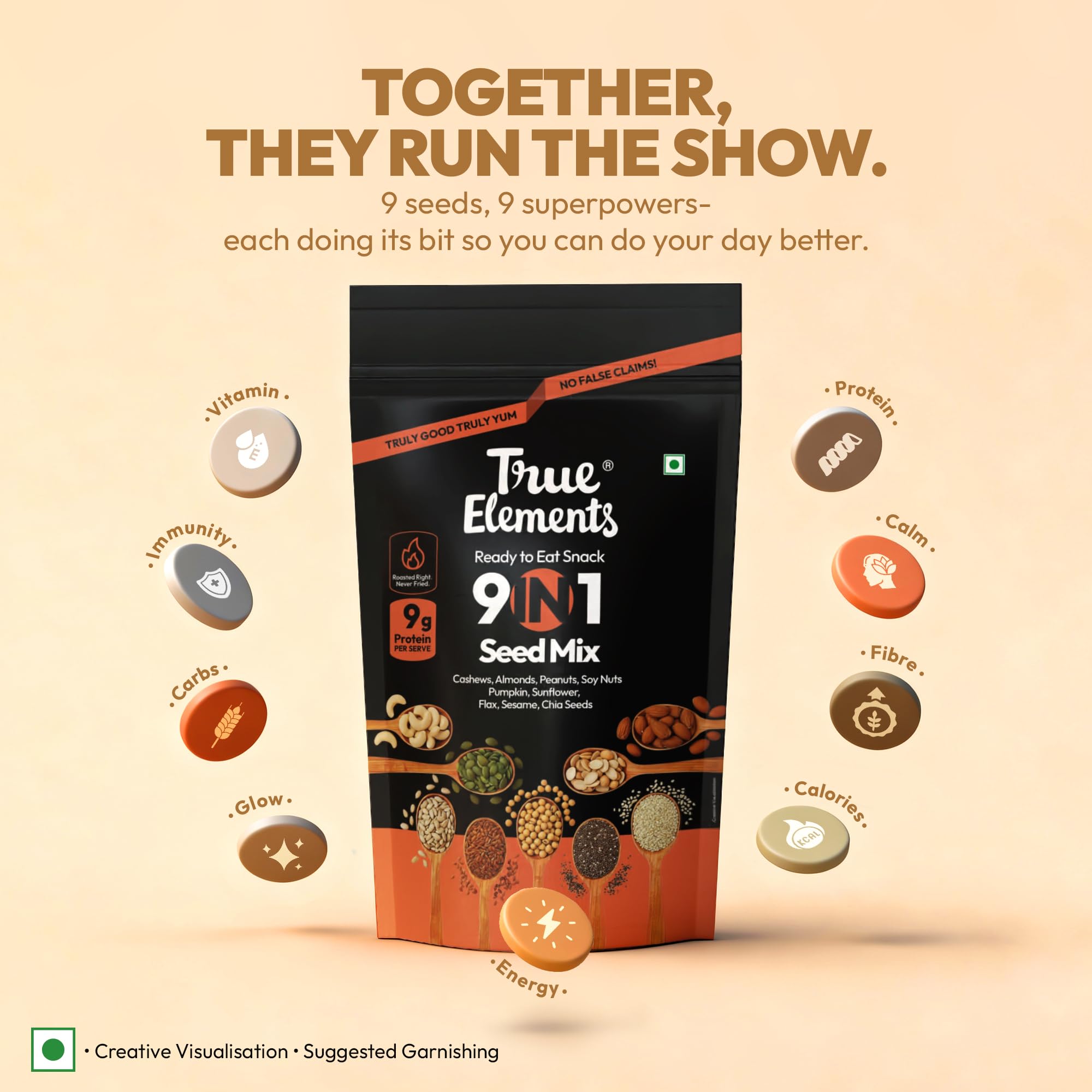 Amazon.com: True Elements 9 in 1 Snack Mix 8.82 Oz - Mix of